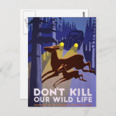 Tötet nicht unsere Wildtiere Postkarte (Vorne/Hinten)