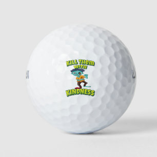 Tötet sie mit Freundlichkeit Vermisstes Auge Zombi Golfball