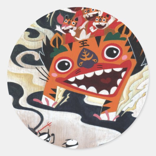 Tötet sie mit Laughters von Martin Hsu Runder Aufkleber (Vorderseite)