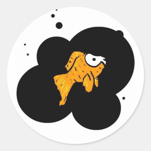 Totfisch Runder Aufkleber (Vorderseite)