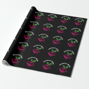 TotKrasse Funny Veggie Radish Pun Dark BG Geschenkpapier
