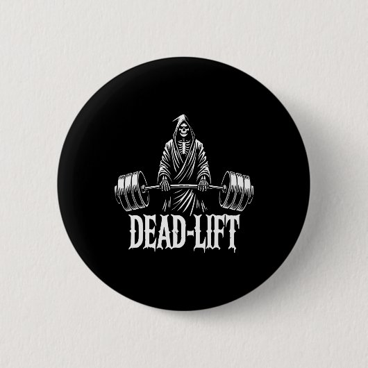 Totlift - Grimmiger Sensenmann Halloween Gym Worko Button (Vorderseite)