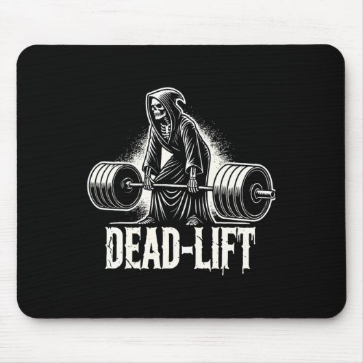 Totlift - Grimmiger Sensenmann Halloween Gym Worko Mousepad (Vorne)