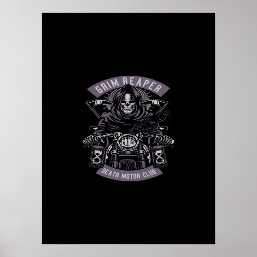 Totmotorclub für grimmige Sensenmänner Poster (Vorne)