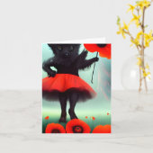 Toto in der Poppies-Jeden Anlaß-Karte Karte (Gelbe Blume)