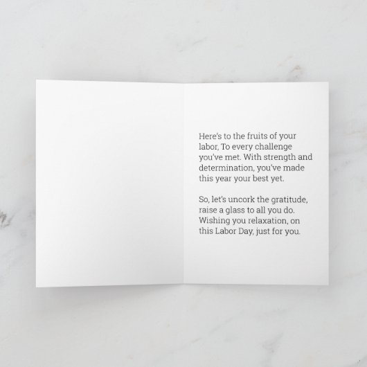 Toto to your Hard Work - Arbeitskarte Dankeskarte (Innenseite)