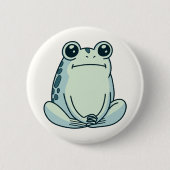 Totpfanne, Kälte, Zen-Meditationsfrosch Button (Vorderseite)