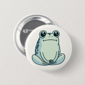Totpfanne, Kälte, Zen-Meditationsfrosch Button (Vorne & Hinten)