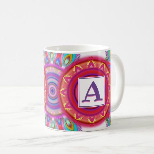 Totpsychedelische Regenbogenkaffee-Tasse Kaffeetasse (VorderseiteRechts)