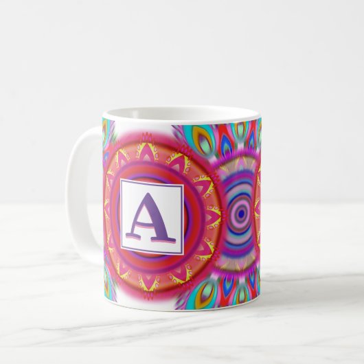 Totpsychedelische Regenbogenkaffee-Tasse Kaffeetasse (Vorderseite Links)