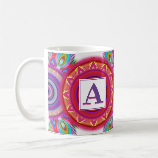 Totpsychedelische Regenbogenkaffee-Tasse Kaffeetasse (Links)