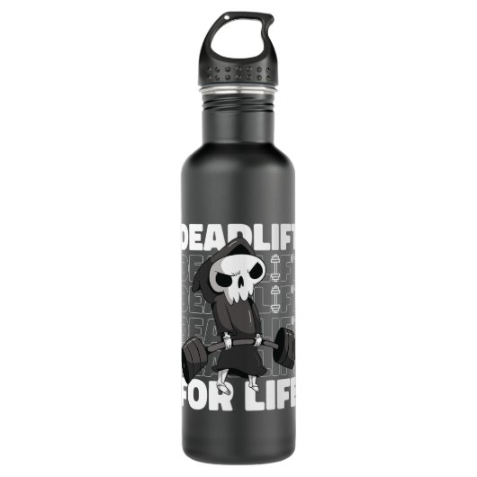Totschlag für Leben Barbell Gym Rat Edelstahlflasche (Vorderseite)