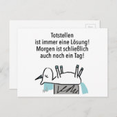 Totstellen ist immer eine Lösung - Postkarte (Vorne/Hinten)