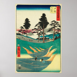 Totsuka, Japan: Vintage Utagawa Woodblock Print Poster