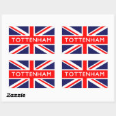 Tottenham: Britische Flagge Rechteckiger Aufkleber (Blatt)