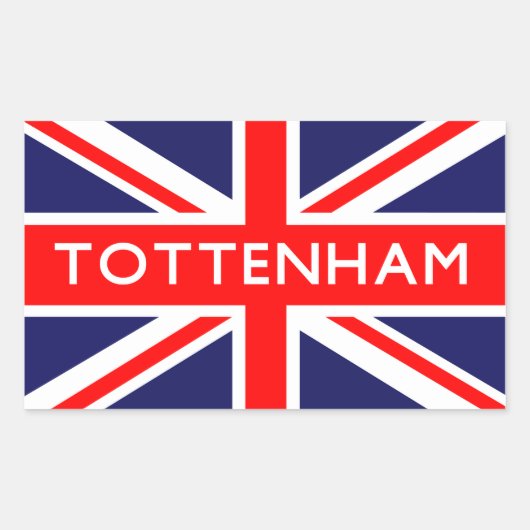 Tottenham: Britische Flagge Rechteckiger Aufkleber (Vorderseite)