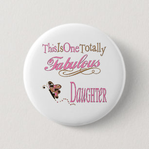 Totümliches Töchter mit rosa Schmetterling Button
