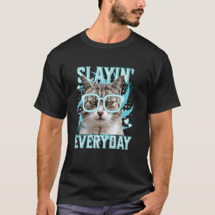 Tötung alltägliche lustige Katze Ästhetik Y2K Meme T-Shirt