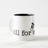 Tötung für Koffein Zweifarbige Tasse (Vorderseite Links)