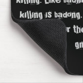 Tötung ist falsch mousepad (Ecke)