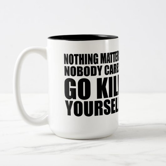 Tötung sich: Schäumende Tasse (Links)