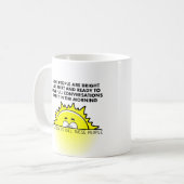 Tötungs-Morgen-Leute-lustige Tasse (Vorderseite Links)