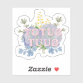 Totus Tuus Catholic Marian Floral Sticker (Blatt)