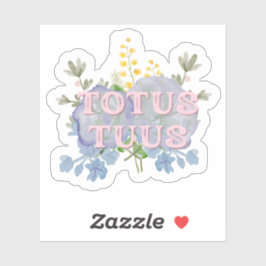 Totus Tuus Catholic Marian Floral Sticker