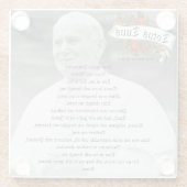 Totus Tuus St. Johannes Paul Papst katholisches Ge Glasuntersetzer (Rückseite)