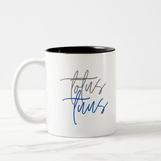 Totus Tuus Zweifarbige Tasse (Links)
