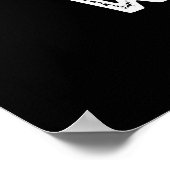 Totwicket Funny Sports Cricket Puck Dark BG Poster (Ecke)