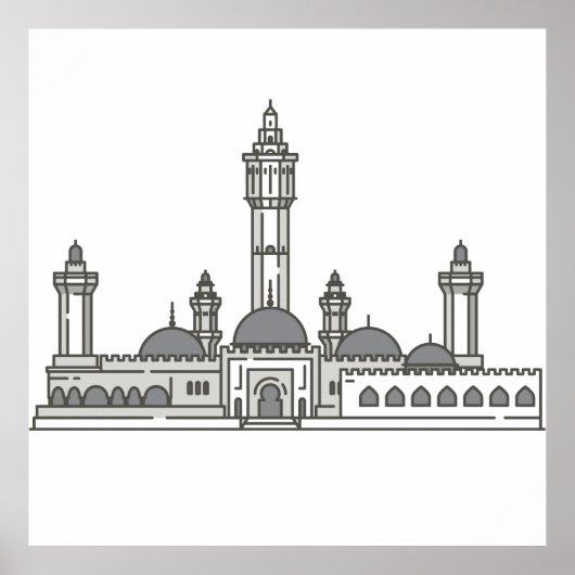 Touba senegal World Sehenswürdigkeiten Poster (Vorne)