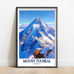 Toubkal-Gipfel Poster - Toubkal Peak - Toubkal Kun