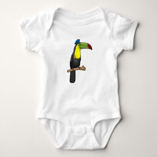 Toucan als Polizeibeamte Baby Strampler (Vorderseite)