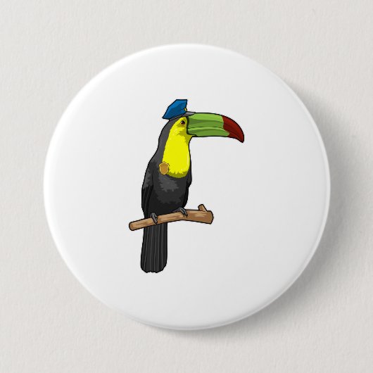 Toucan als Polizeibeamte Button (Vorderseite)