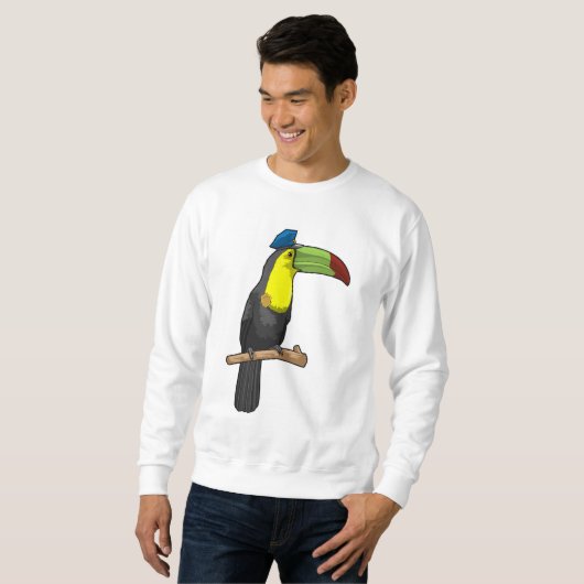 Toucan als Polizeibeamte Sweatshirt (Vorne ganz)