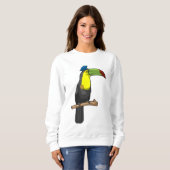 Toucan als Polizeibeamte Sweatshirt (Vorne ganz)