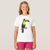Toucan als Polizeibeamte T-Shirt (Vorne ganz)