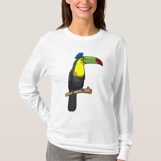 Toucan als Polizeibeamte T-Shirt (Vorderseite)