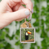 Toucan am Baumzweig Schlüsselanhänger (Hand)