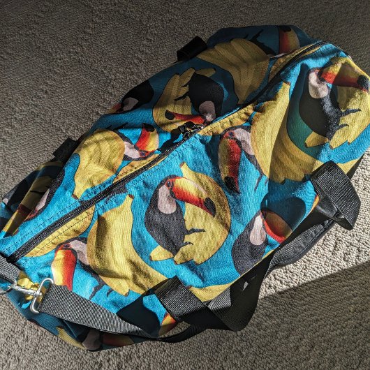 Toucan Bananas Tropical Aquamarin Birds & Frucht M Duffle Bag