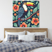 Toucan Batik Art Leinwanddruck (Insitu (Schlafzimmer))