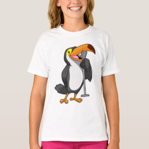 Toucan bei Musik mit Mikrofon T-Shirt