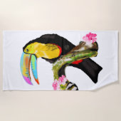 Toucan Bird Beach Handtuch Toco Ihre Farbe (Vorderseite)
