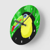 Toucan Bird Clocks Runde Wanduhr (Winkel)