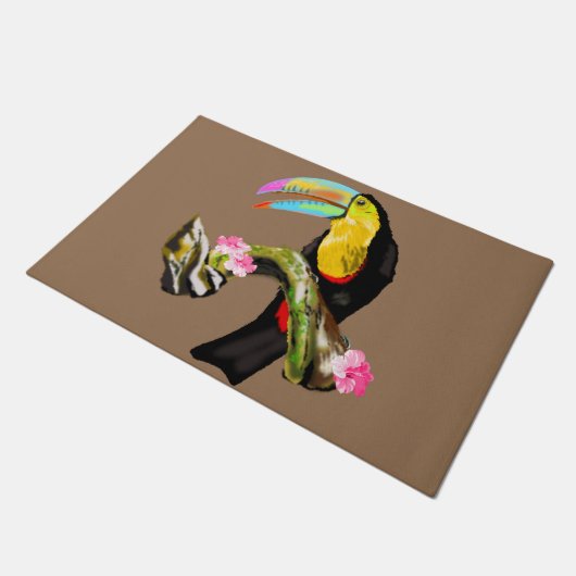 Toucan Bird Doormat - Ihre Farben Fußmatte (Schrägansicht)