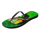 Toucan Bird Flip Flops Toco Badesandalen (Schrägansicht)