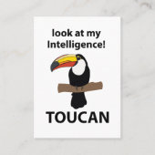 Toucan Bird Funny Tropical Visitenkarte (Vorderseite)