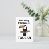 Toucan Bird Funny Tropical Visitenkarte (Stehend Vorderseite)