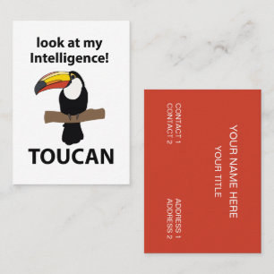 Toucan Bird Funny Tropical Visitenkarte